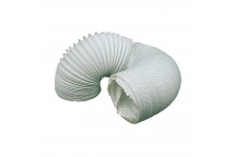 100MM ROUND PVC FLEXIBLE HOSE 1M WHITE