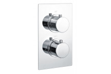 RELION AIRA ROUND CONCEALED THERMOSTATIC TWIN SHOWER VALVE 2 OUTLET