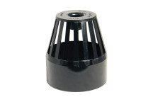 FLOPLAST 110MM BLACK VENT TERMINAL SP302B