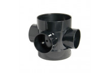 FLOPLAST 110MM BLACK BOSS PIPE SHORT SOLVENT SP583B
