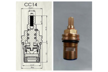 CERAMIC TAP CARTRIDGE VALVE ASSEMBLY CC14 (PAIR)