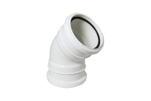 FLOPLAST 110MM WHITE 135* BEND DS SP563W