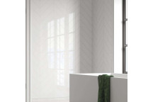 FIBO URBAN DENVER WHITE M78 CHEVRON TILE 600MM AQ PANEL