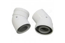 BAXI MULTIFIT 45 DEGREE BEND PER PAIR WITH FIXING SCREWS