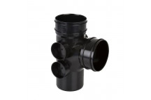 BRETT MARTIN 92.5 X 110MM DOUBLE SOCKET SOLVENT BRANCH 4 BOSSES GREY