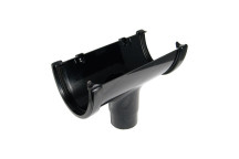FLOPLAST 115MM ROH1 HICAP RUNNING OUTLET BLACK ROH1B