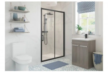EPS LAKELAND COLERIDGE 1500MM SLIDING DOOR - BLACK