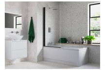 EPS SINGLE STRAIGHT BATH SCREEN - BLACK