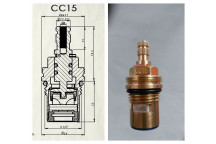 CERAMIC TAP CARTRIDGE VALVE ASSEMBLY CC15 (PAIR)