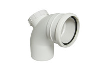FLOPLAST 110MM WHITE 92.5* ACC.BEND SP169W