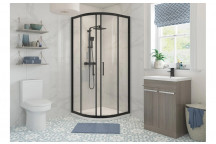 EPS LAKELAND COLERIDGE 800MM 2 DOOR QUADRANT - BLACK