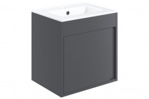 EPS PENRITH 510MM WALL HUNG UNIT INC. BASIN - MATT GRAPHITE GREY