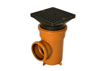 FLOPLAST PLAIN BOTTLE GULLY 110MM INC SQ GRID D515