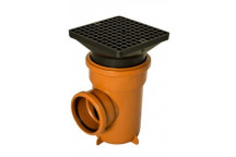 FLOPLAST PLAIN BOTTLE GULLY 110MM INC SQ GRID D515