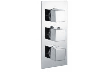 RELION AIRA SQUARE CONCEALED THERMOSTATIC TRIPLE SHOWER VALVE 3 OUTLET