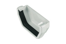 FLOPLAST 114MM WHITE SQUARELINE GUTTER INTERNAL STOPEND FLORES2