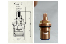 CERAMIC TAP CARTRIDGE VALVE ASSEMBLY CC17 (PAIR)