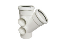 FLOPLAST 110MM WHITE 135* BRANCH SP210W