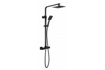 NEW RELION AIRA BLACK THERMOSTATIC DUAL SHOWER SQUARE
