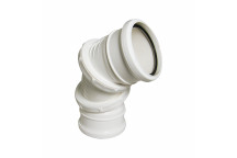 FLOPLAST 110MM WHITE 0-90* ADJ BEND DS SP560W