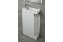 RELION DUNS 500MM WHITE CLOAKROOM UNIT AND BASIN