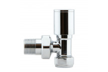 RELION MODERN RADIATOR VALVE ANGLED PAIR CHROME