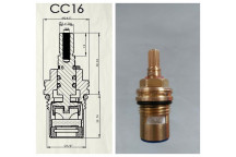 CERAMIC TAP CARTRIDGE VALVE ASSEMBLY CC16 (PAIR)