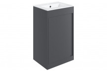 EPS PENRITH 510MM FLOOR STANDING UNIT INC. BASIN - MATT GRAPHITE GREY