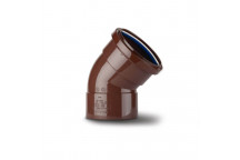 TULPINGS 110MM X 135DG OFFSET BEND RING SOCKET/SOLVENT SOCKET BROWN