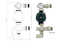 RELION MANIFOLD HEAT PUMP CONTROL KIT 7.5MTR PUMP (NO BLENDING VALVE)