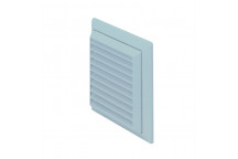 100MM COWLED OUTLET WITH DAMPER WHITE