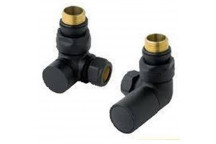 EASTBROOK CORNER RADIATOR VALVES (PAIR) MATT BLACK