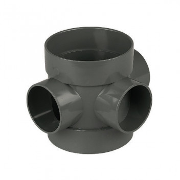 FLOPLAST 110MM ANTHRACITE BOSS PIPE SHORT SOLVENT SP583AG