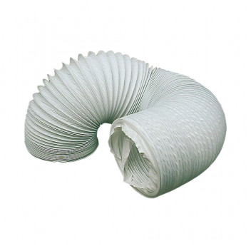 100MM ROUND PVC FLEXIBLE HOSE 1M WHITE