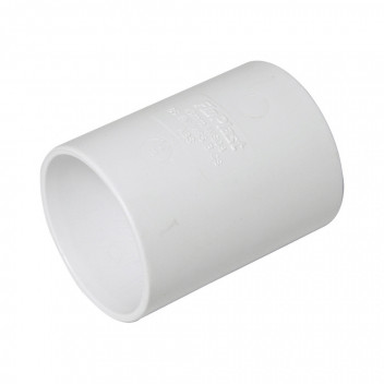 FLOPLAST 50MM WHITE ABS STR COUPLING WS09W