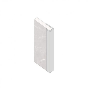 FIBO PROFILES POLISHED CHROME J-SHAPED END PROFILE