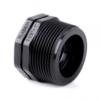 PLASSON THREADED REDUCING BUSH 1 X 3/4\" 50271075