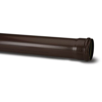 TUPLINGS 110MM X 3M SOIL PIPE SINGLE SOCKET BROWN