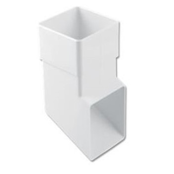 FLOPLAST 65MM WHITE SQUARELINE DOWNPIPE SHOE FLORBS3