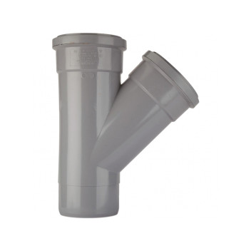 TUPLING 82MM 135 DEGREE SINGLE BRANCH GREY