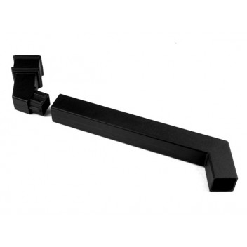 BRETT CAST IRON STYLE SQUARE DOWNPIPE ADJ OFFSET KIT MAX OFFSET 455MM