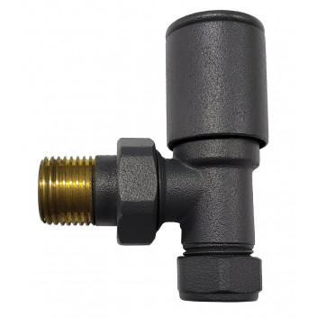 RELION MODERN ANTHRACITE RADIATOR VALVE ANGLED PAIR