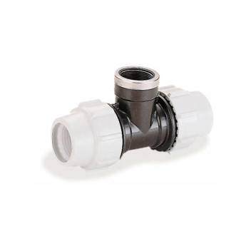 PLASSON 90 TEE WITH FEMALE THREADED OFFTAKE 32mm x 1\" 71403210