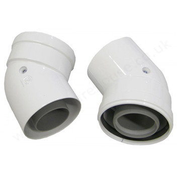 BAXI MULTIFIT 45 DEGREE BEND PER PAIR WITH FIXING SCREWS