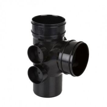 BRETT MARTIN 92.5 X 110MM DOUBLE SOCKET SOLVENT BRANCH 4 BOSSES GREY