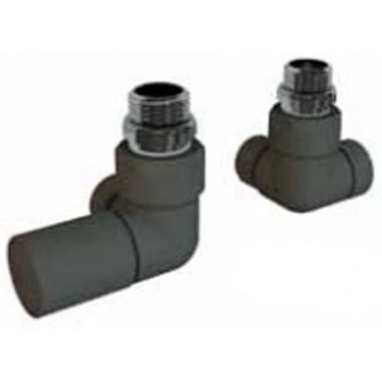 EASTBROOK CORNER RADIATOR VALVES (PAIR) MATT ANTHRACITE