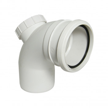 FLOPLAST 110MM WHITE 92.5* ACC.BEND SP169W