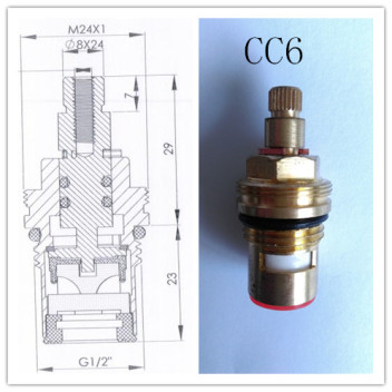CERAMIC TAP CARTRIDGE VALVE ASSEMBLY CC6 (PAIR)