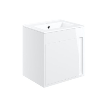 EPS PENRITH 510MM WALL HUNG UNIT INC. BASIN - WHITE GLOSS