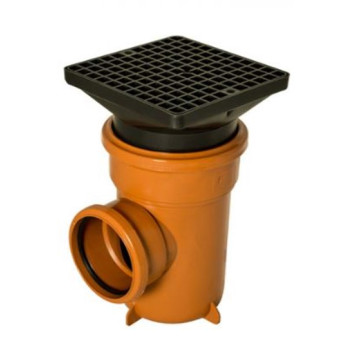 FLOPLAST PLAIN BOTTLE GULLY 110MM INC SQ GRID D515